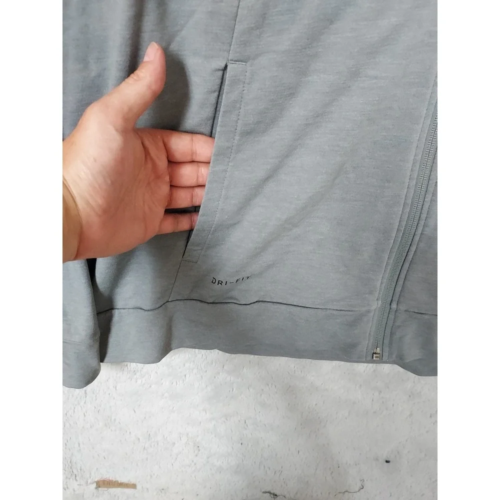 Jordan Jacket Mens 3XL Dri Fit Tech Sphere Full Zip Hoodie Gray Jumpman Nike EUC